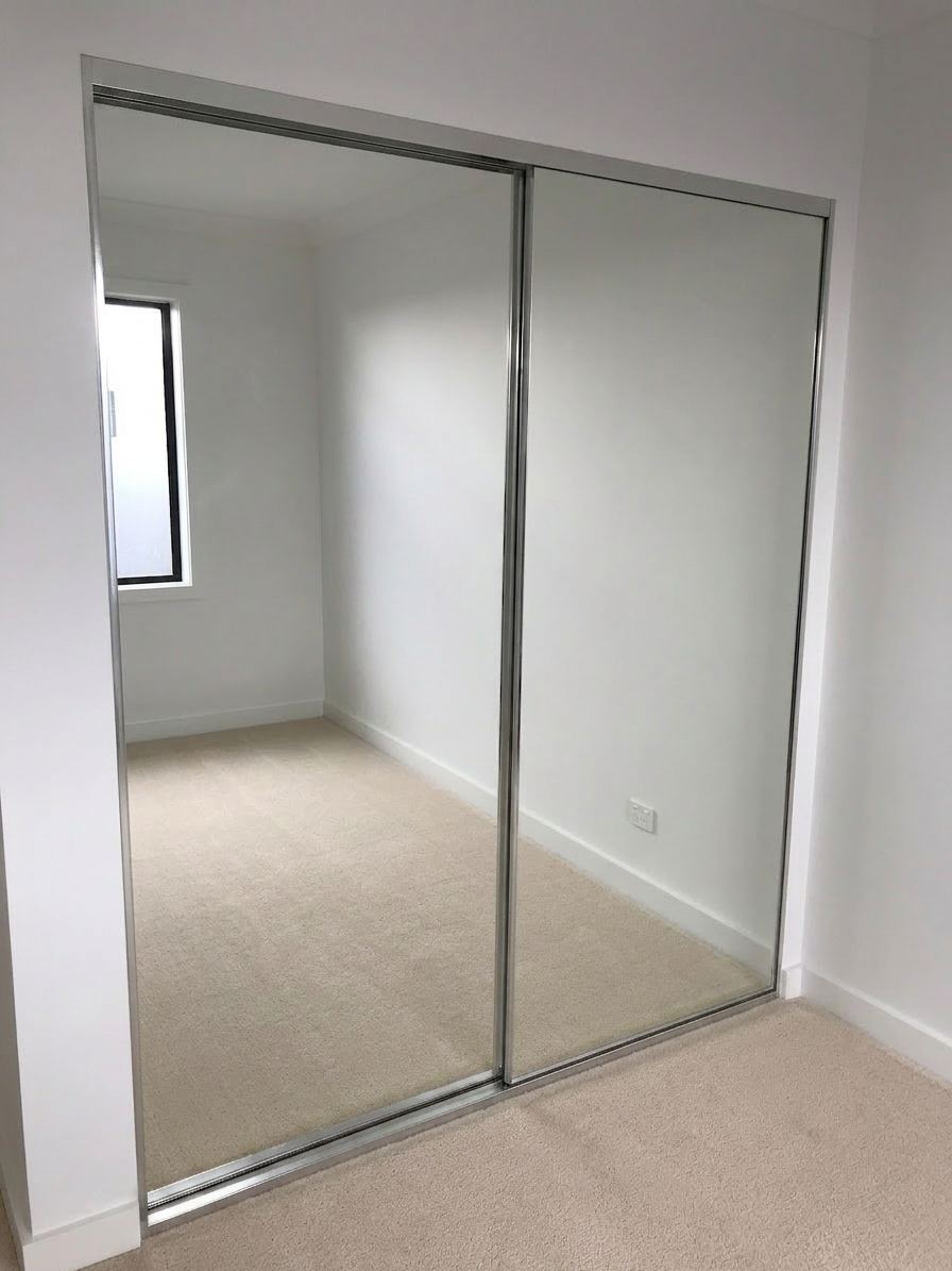Mirror Infills with Bright Silver Frames and Tracks
